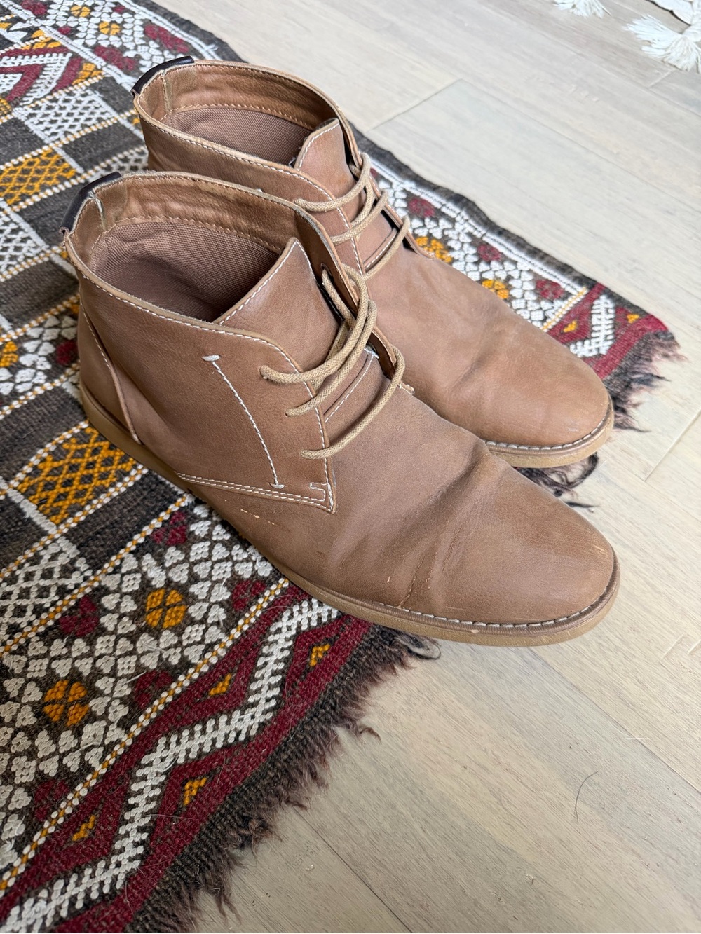 Steve Madden Dune Brown Chukka Boots for Travel, Western, 9.5 US